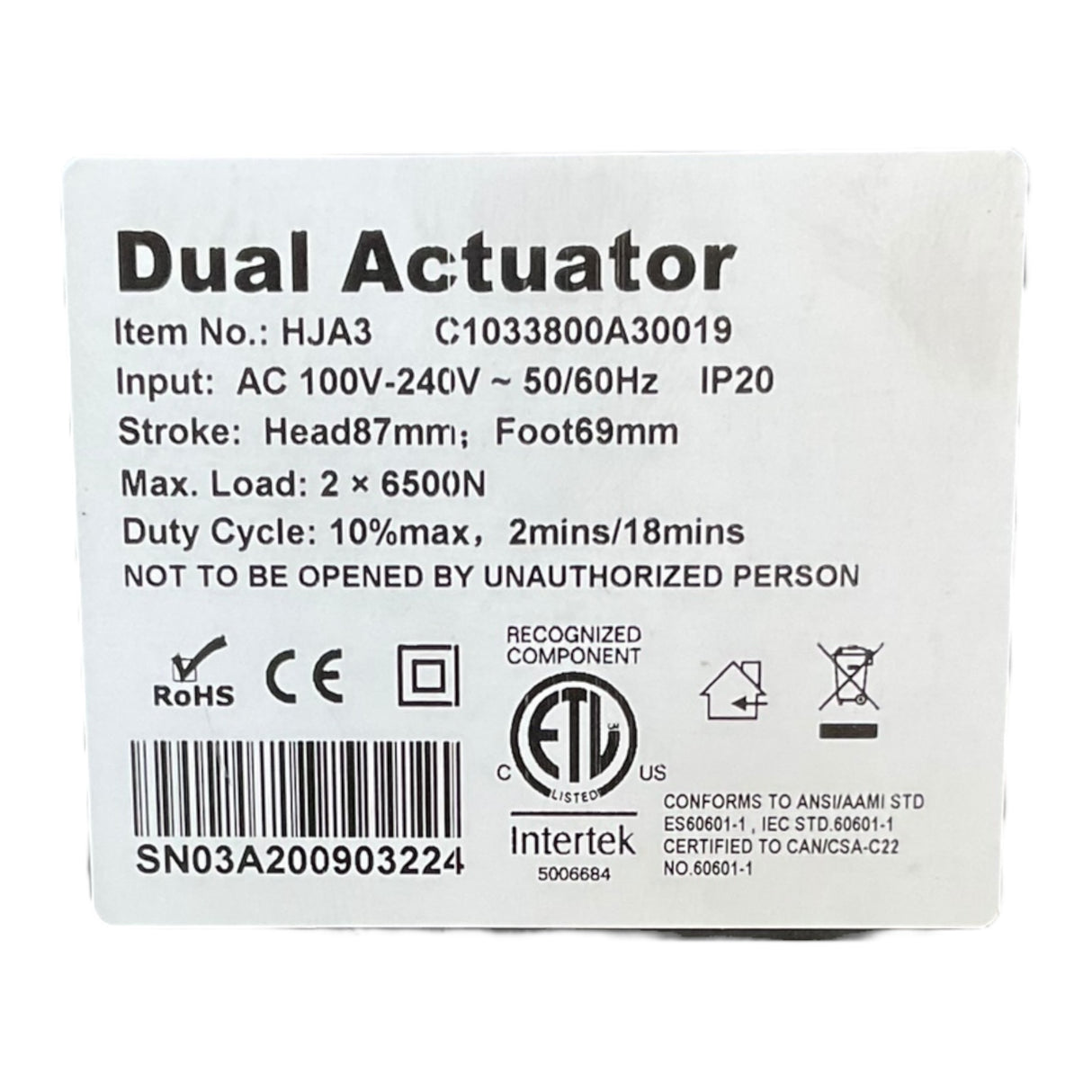 Motor for Medline Basic Homecare & Basic Homecare Low Full-Electric Hospital Beds | MDR520084