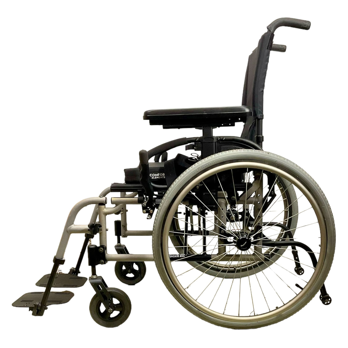 Left profile view of Quickie 2 manual wheelchair