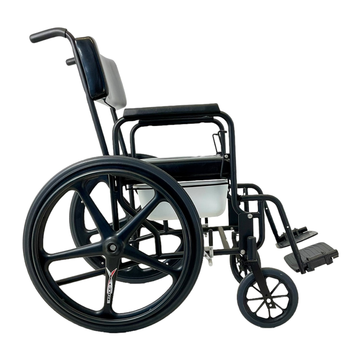 Right profile view of ActiveAid 480 Rehab Shower and Commode Chair