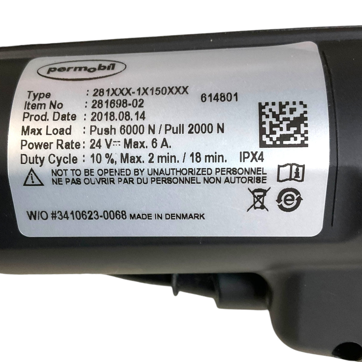 Leg Rest Actuator for Permobil M3 Power Wheelchairs | 281698-02