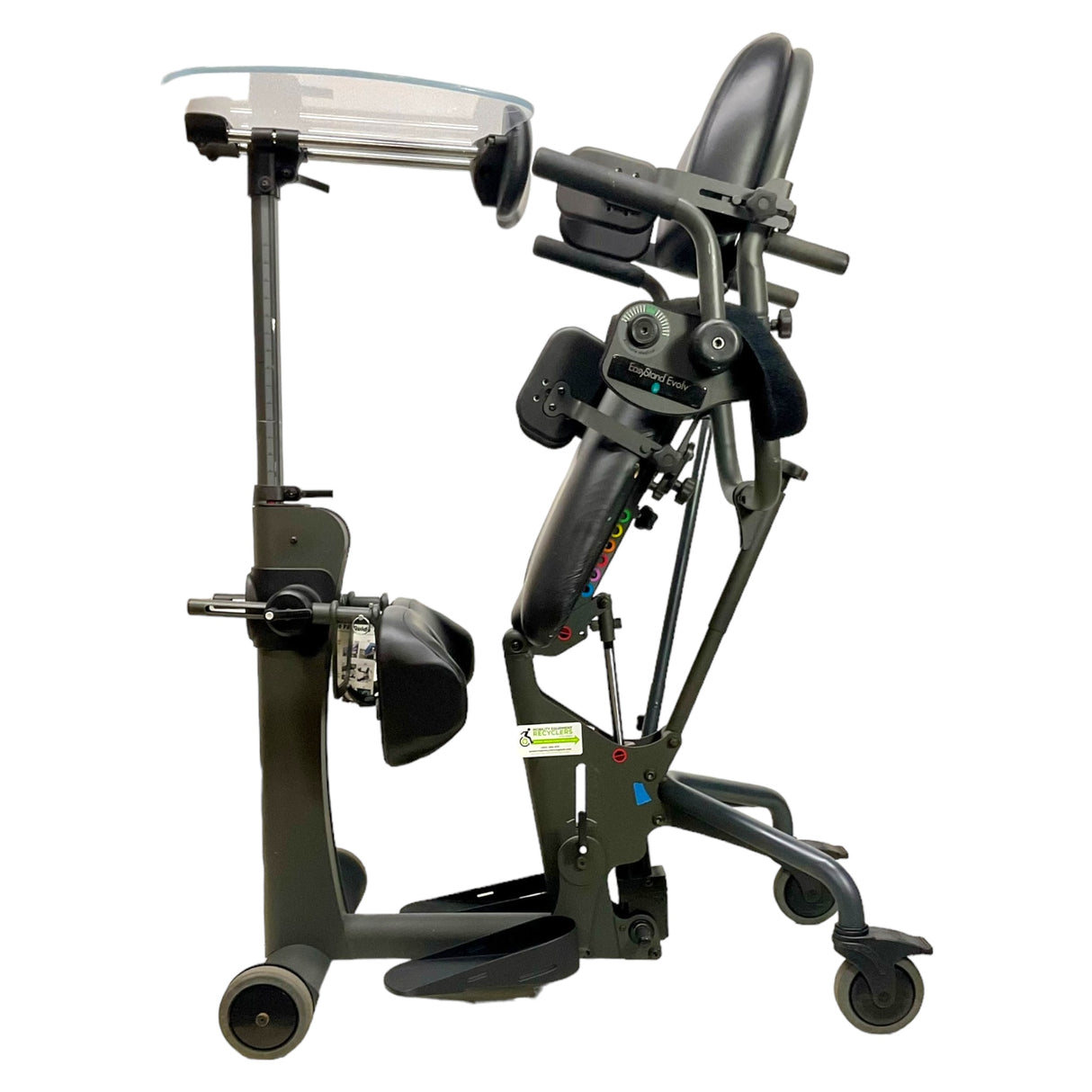 Left side view of EasyStand Evolv Adult Large - standing position