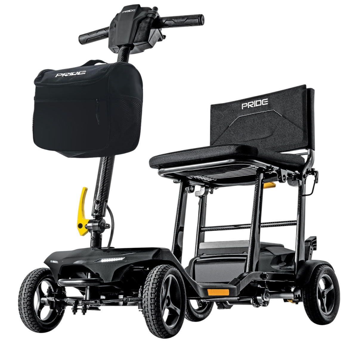 Left Profile View of Pride Go Go Super Portable Mobility Scooter