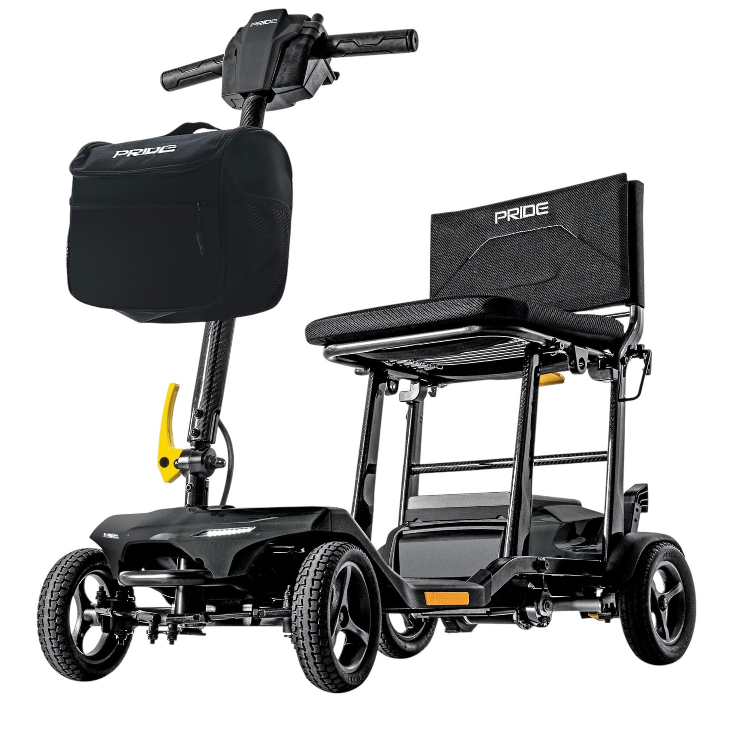 Left Profile View of Pride Go Go Super Portable Mobility Scooter