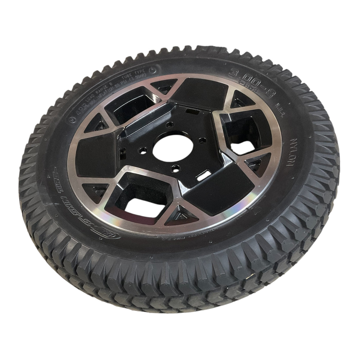 Flat-Free Drive Wheel Assembly for Rovi X3 Power Chairs | 14 x 3 inches