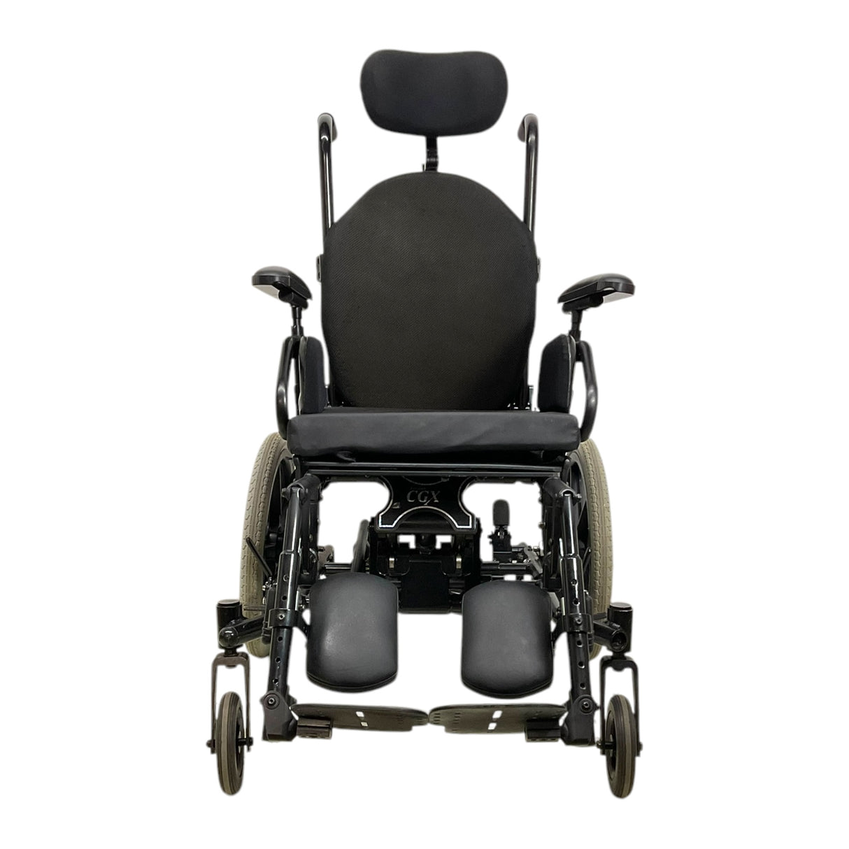 Front View of Freedom Designs Pro CGX Tilt-in-Space Wheelchair