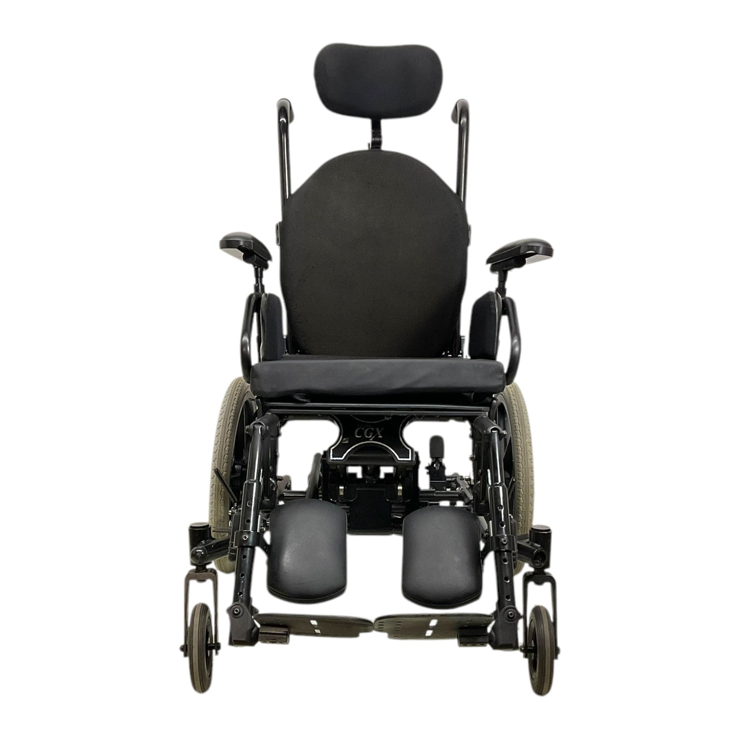 Front View of Freedom Designs Pro CGX Tilt-in-Space Wheelchair