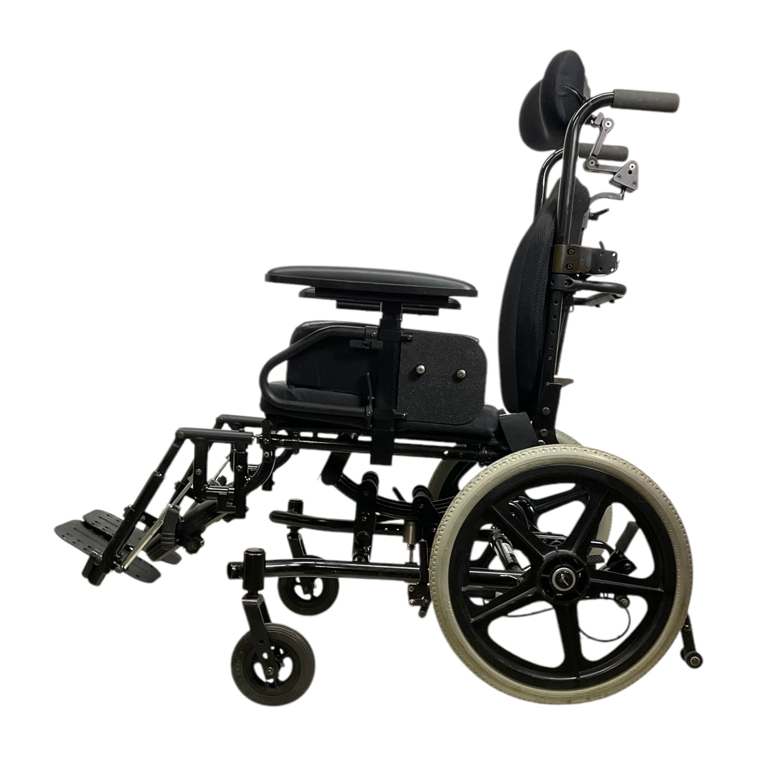 Left Side View of Freedom Designs Pro CGX Tilt-in-Space Wheelchair