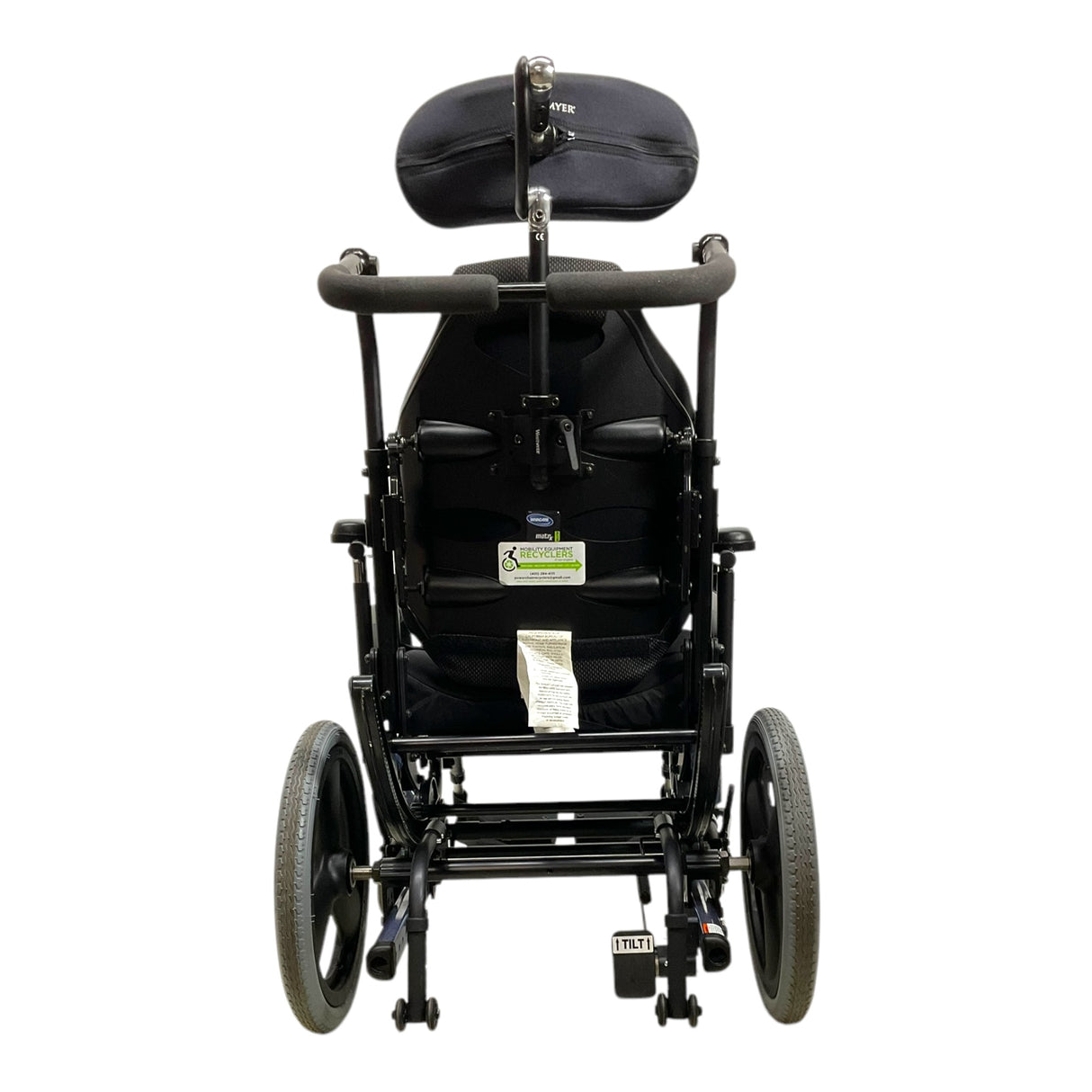 Back View of Quickie Iris Tilt-in-Space Wheelchair