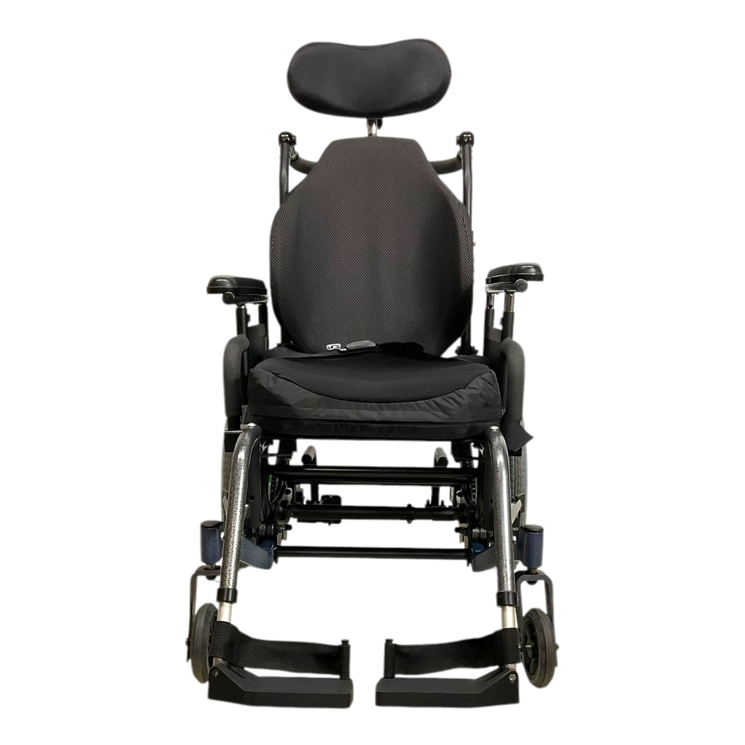 Front View of Quickie Iris Tilt-in-Space Wheelchair