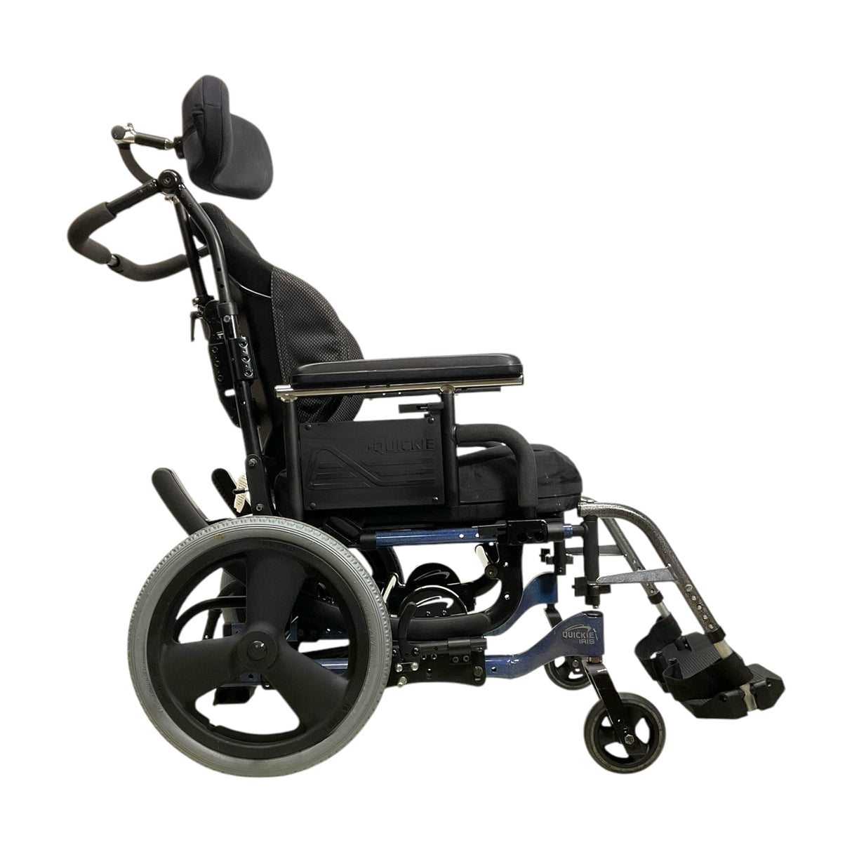 Right Side View of Quickie Iris Tilt-in-Space Wheelchair
