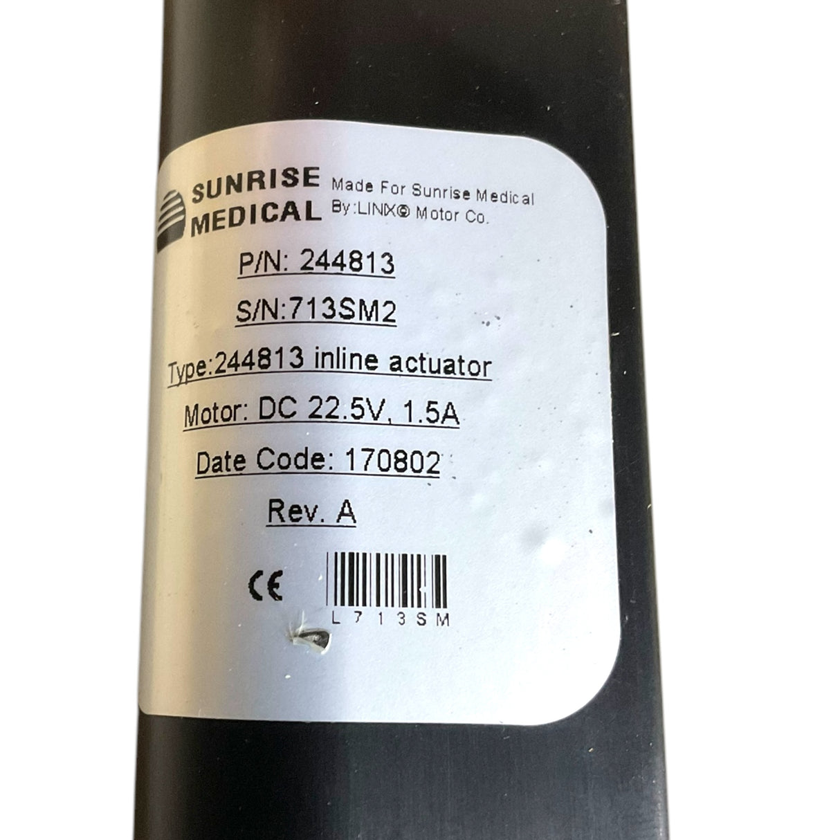 Label for Quickie Pulse 6 Center Mount Foot Actuator