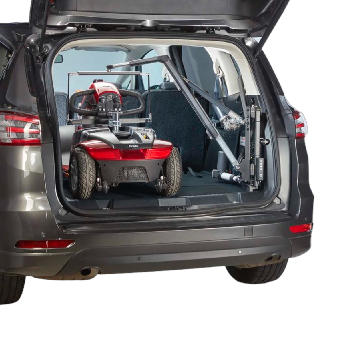 Smart Lifter inside vehicle with scooter attached