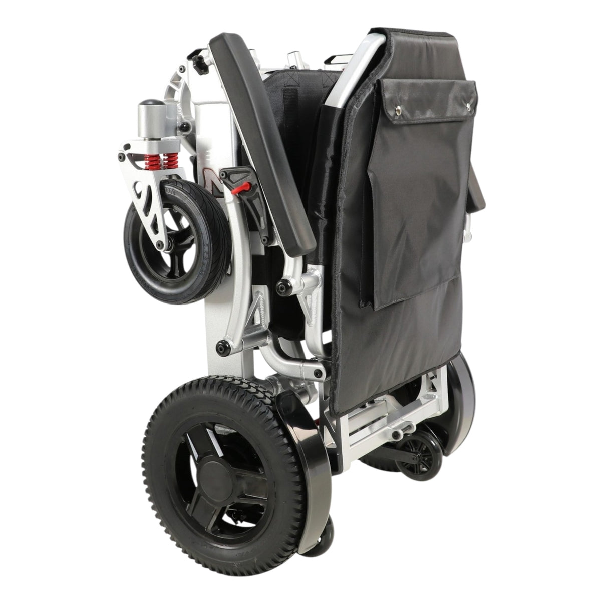 Side Profile of Folded Zeus Heavy Duty Power Chair