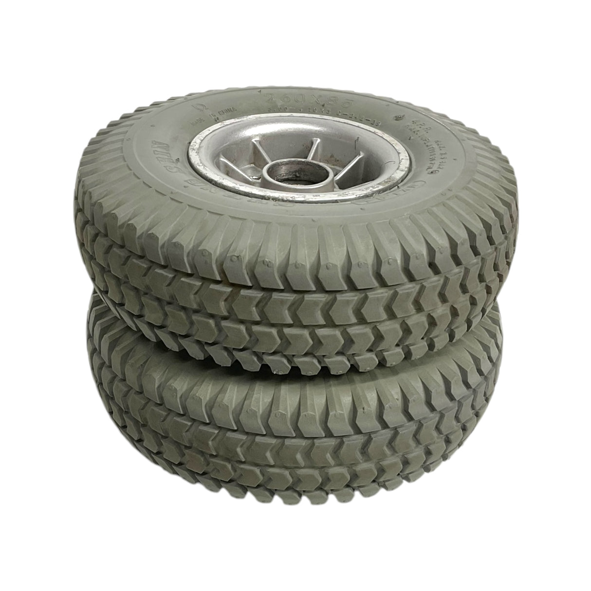 Set of Flat-Free Drive Wheel Assemblies for ActiveCare Pilot, Medalist, Renegade, Intrepid Power Chairs & ActiveCare Pilot Scooters
