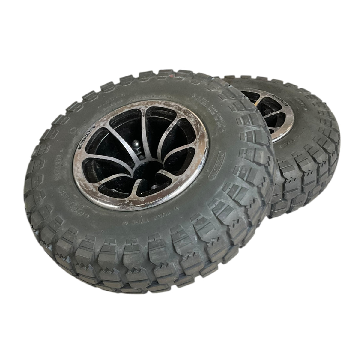 Set of Drive Wheels for Pride Mobility Jazzy/Quantum 1450 Power Chairs | 14" x 4" | WHLASMB7110036