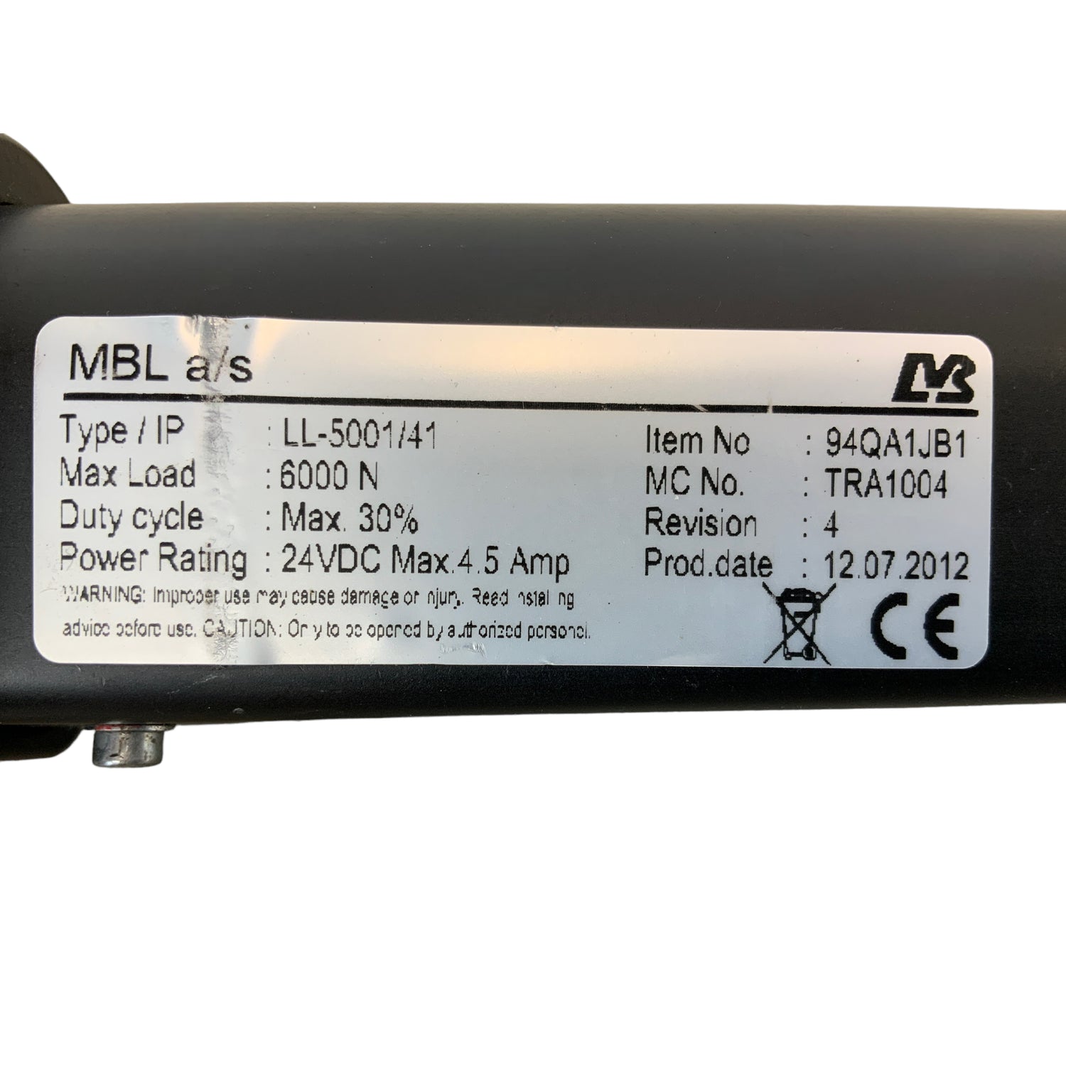 Recline Actuator for Invacare, Quantum, & Sunrise Medical Power Wheelchairs | MBL TRA1004