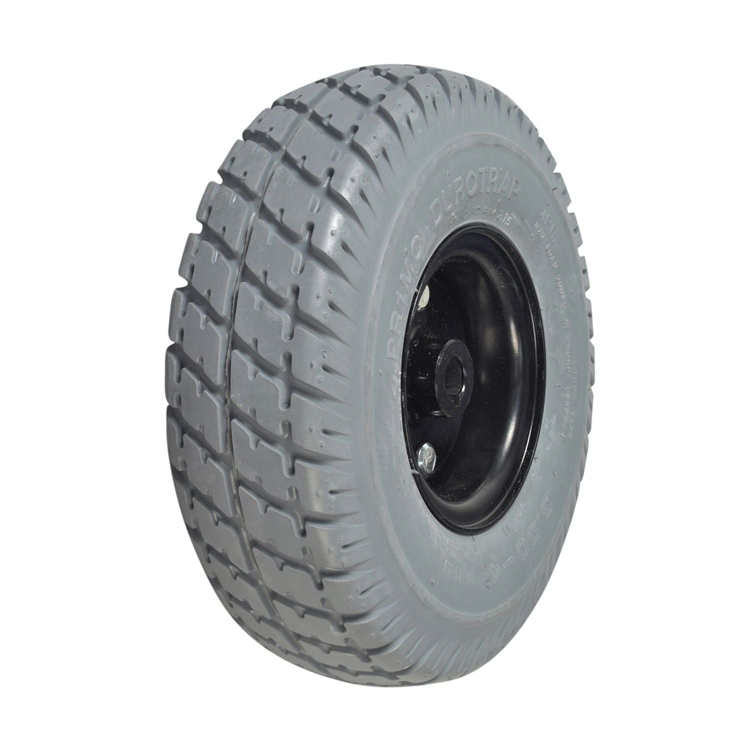 Flat Free Wheel Assembly for Jazzy Select Electric Wheelchairs| Primo Durotrap Tires | 10" x 3" | WHLASMB1664, WHLASMB1728-Mobility Equipment for Less