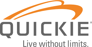 the Quickie logo -- two orange stylized orbit shapes above the word 'Quickie' in gray capitals with the subtitle 'live without limits' at the bottom