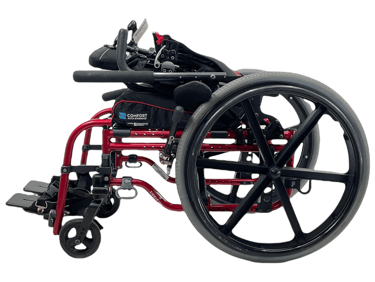 Sunrise Medical Quickie Zippie GS Folding Manual Wheelchair | 15" x 16" Seat | Transit Kit, Fold Down Backrest