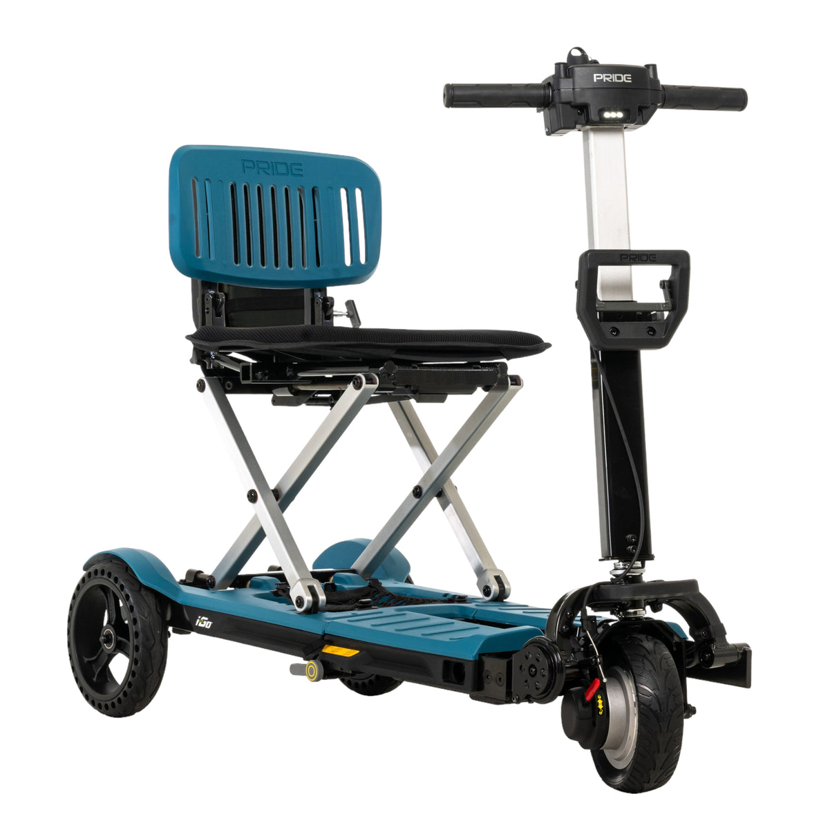 Right side of blue i-Go scooter