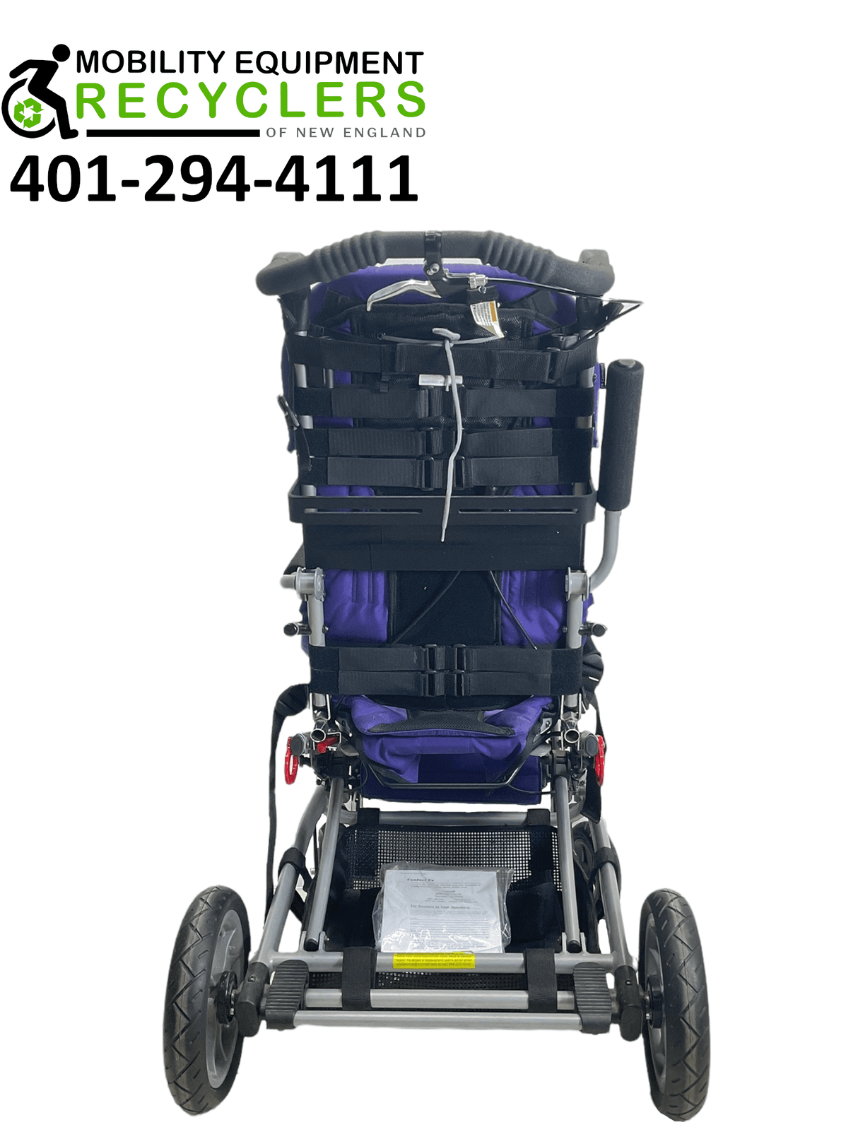 convaid rodeo gray pediatric stroller rear view