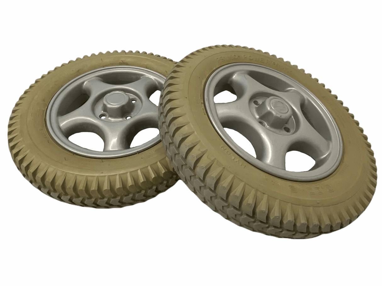 Drive Wheel Assembly for Invacare TDX 3, TDX 4, TDX 5 Power Chairs | Primo Powertrax | 1104437 | 14" x 3" | Certified Pre-Owned-Mobility Equipment for Less