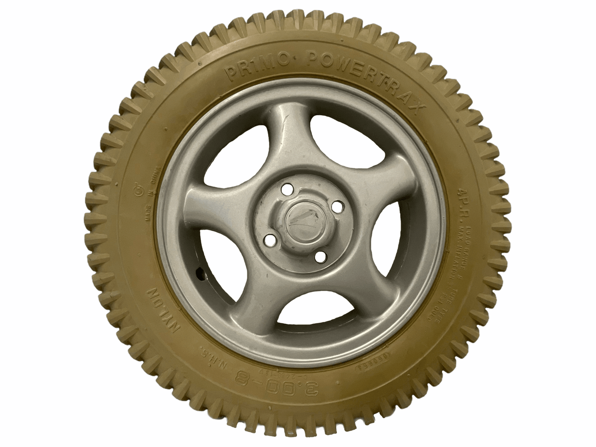 Drive Wheel Assembly for Invacare TDX 3, TDX 4, TDX 5 Power Chairs | Primo Powertrax | 1104437 | 14" x 3" | Certified Pre-Owned-Mobility Equipment for Less