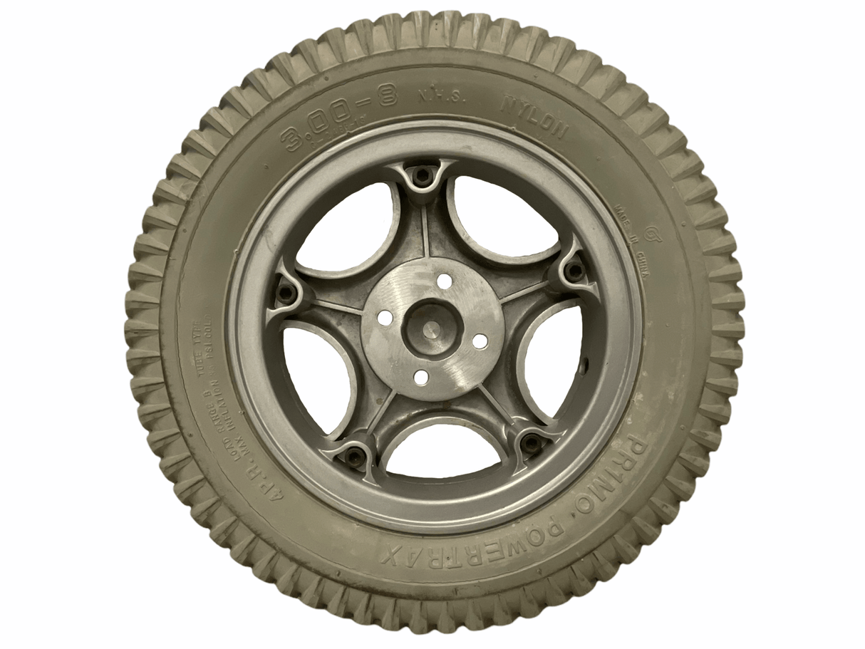 Drive Wheel Assembly for Invacare TDX 3, TDX 4, TDX 5 Power Chairs | Primo Powertrax | 1104437 | 14" x 3" | Certified Pre-Owned-Mobility Equipment for Less