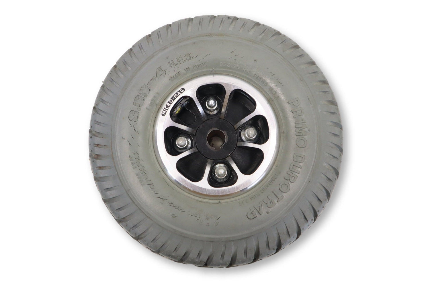 Flat-Free Drive Wheel Assembly for Jazzy 610, 1103, 1107, 1113, 1113 ATS, Select & J6 | Primo Durotrap 10" x 3" Tires | WHLASMB1418-Mobility Equipment for Less