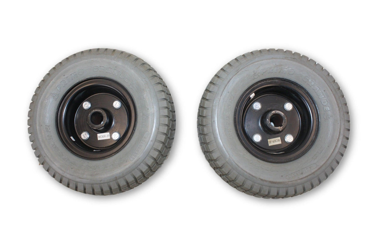 Hoveround MPV 4, MPV 5, Ranger Solo, Shoprider Streamer, Shoprider Sunrunner Power Chair Drive Wheel  | Primo Grande | 9 x 3.5 Inch | Certified Pre-Owned - Mobility Equipment for Less