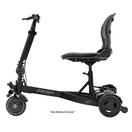 Left side profile of iRide2 scooter