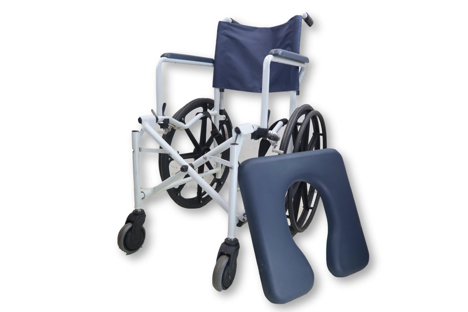 Invacare Mariner Rehab Shower Chair Commode | 18" x 18" Padded Seat Cushion-Mobility Equipment for Less