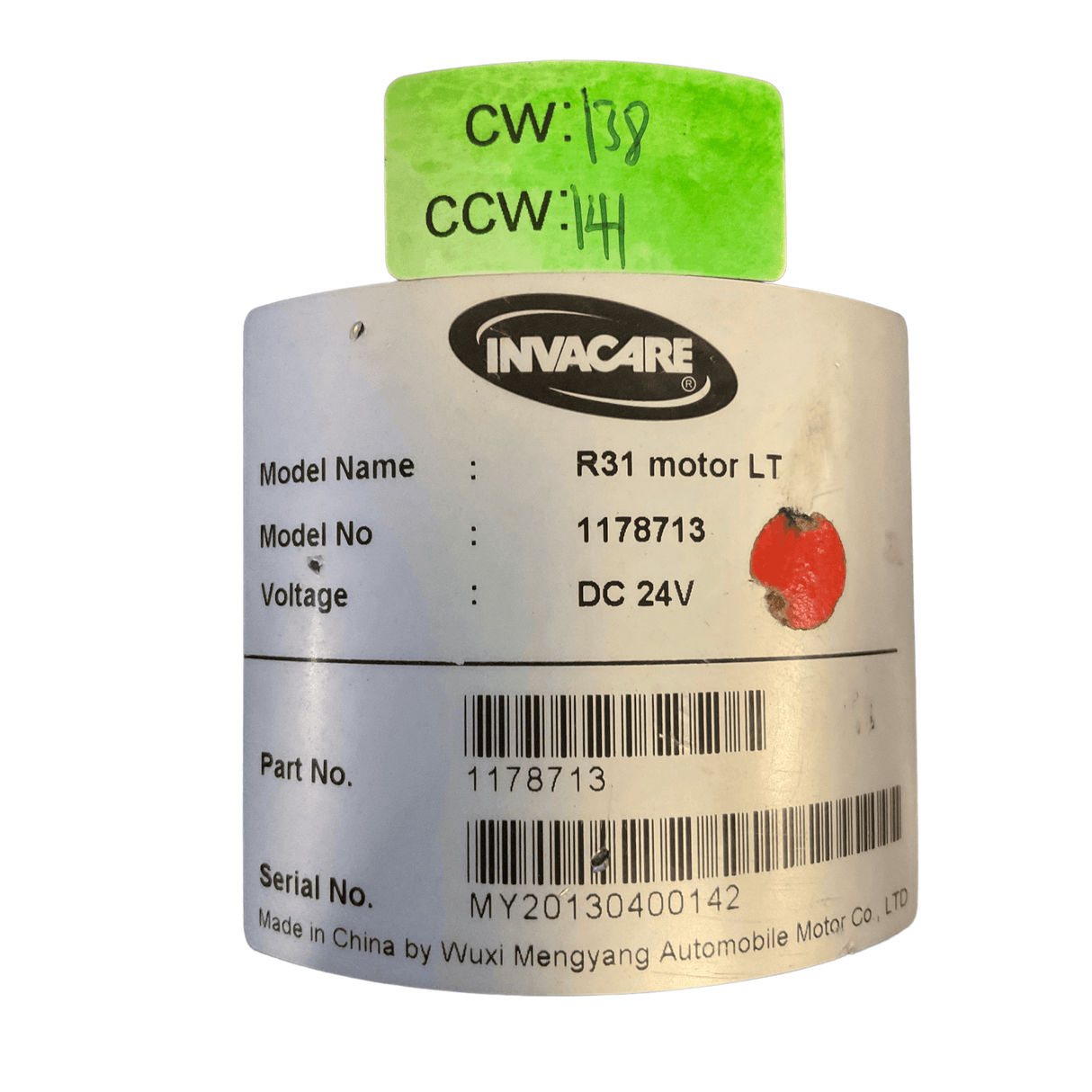 Invacare Pronto Air Personal Transporter Power Chair Motor | 1178713 | 1178712 | 1182791 | 1182790 - Mobility Equipment for Less