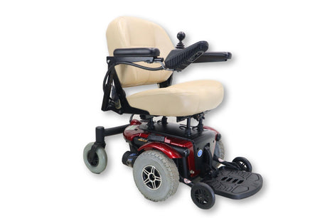 Jet 3 Ultra Electric Powered Wheelchair | 19" x 16" Seat Assembly | Pride Mobility | Candy Apple Red Exterior-Mobility Equipment for Less