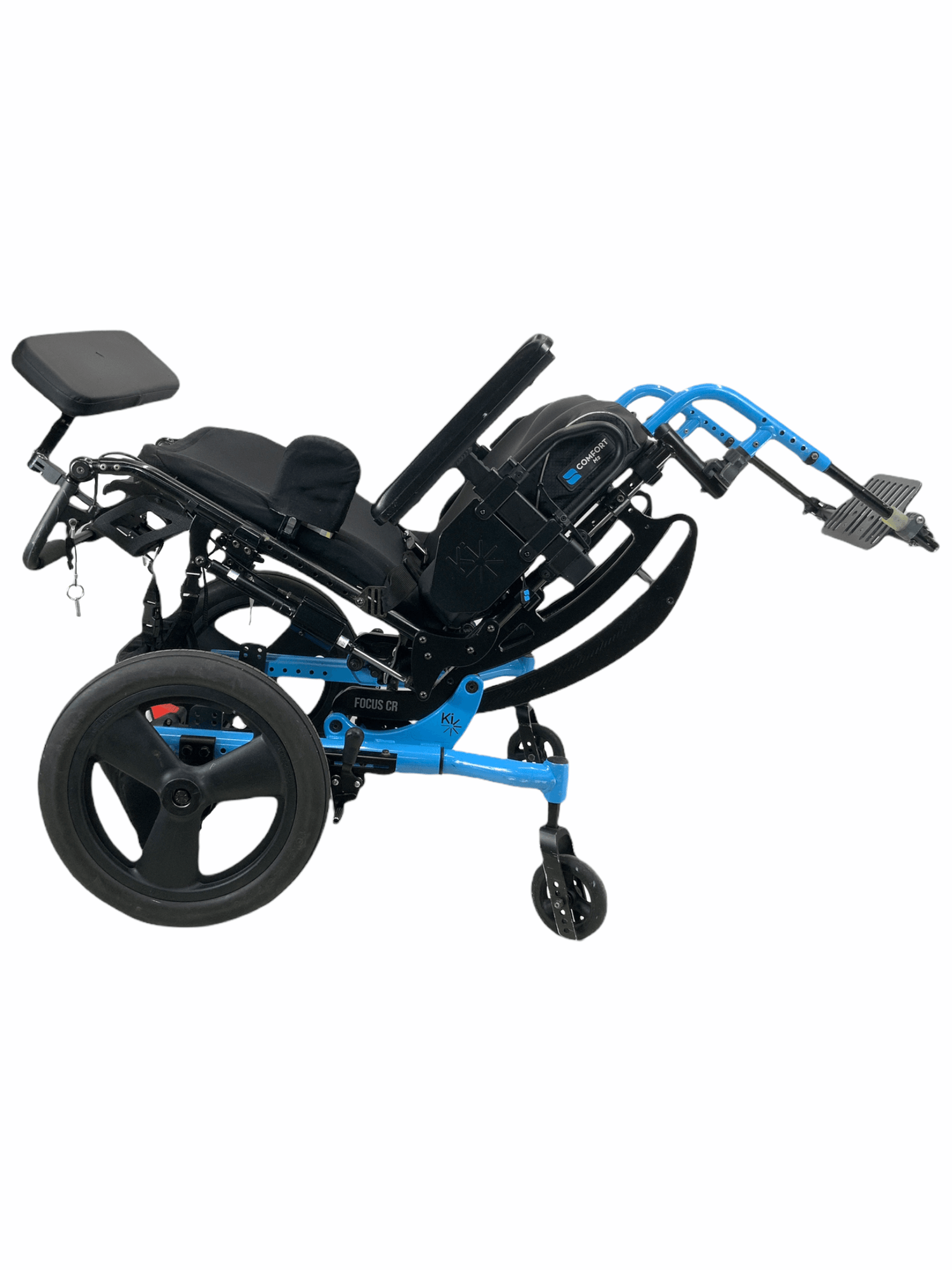 Ki Mobility Focus CR Tilt-In-Space Manual Wheelchair 20" x 17" Seat | -5° - 50° Tilt | Height Adjustable Armrests | Adjustable Headrest-Mobility Equipment for Less