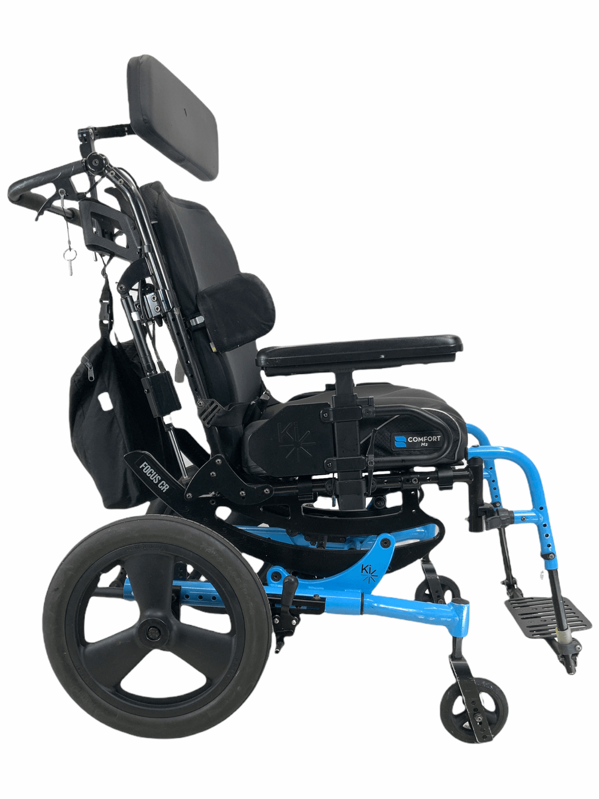 Ki Mobility Focus CR Tilt-In-Space Manual Wheelchair 20" x 17" Seat | -5° - 50° Tilt | Height Adjustable Armrests | Adjustable Headrest-Mobility Equipment for Less
