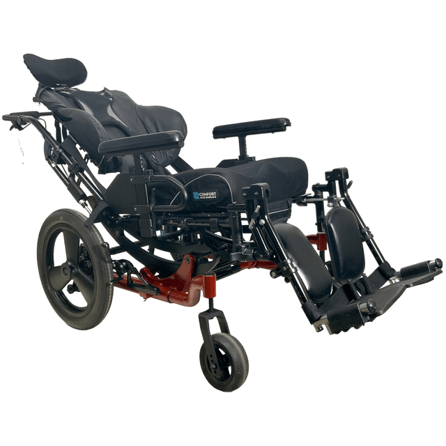 Ki Mobility Focus CR Tilt-In-Space Manual Wheelchair | 17 x 17 Seat | Reclining Backrest, Transit Kit - Mobility Equipment for Less