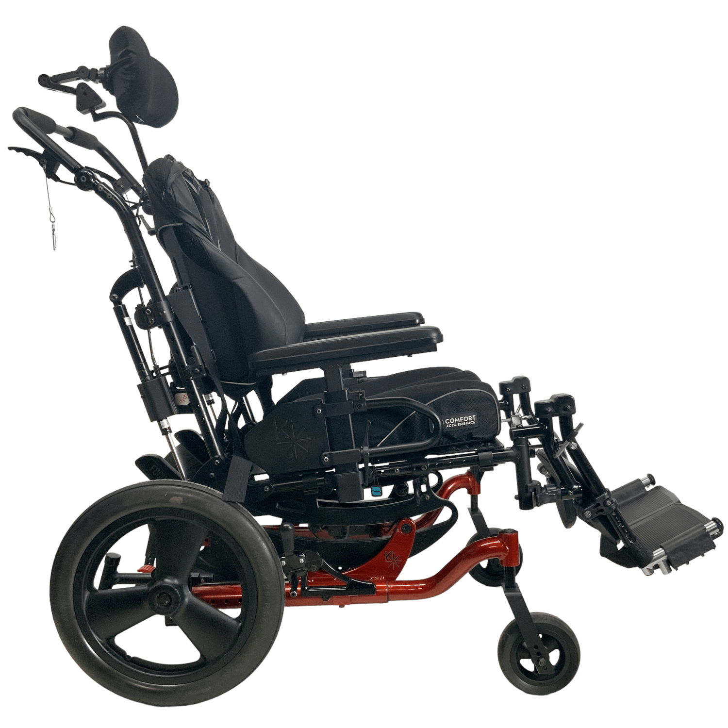 Ki Mobility Focus CR Tilt-In-Space Manual Wheelchair | 17 x 17 Seat | Reclining Backrest, Transit Kit - Mobility Equipment for Less