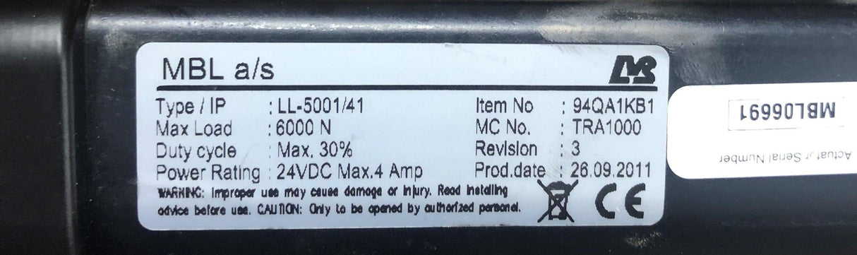 Leg Rest Actuator for Invacare, Quickie, and Pride Mobility Quantum Power Chairs | 94QA1KB1