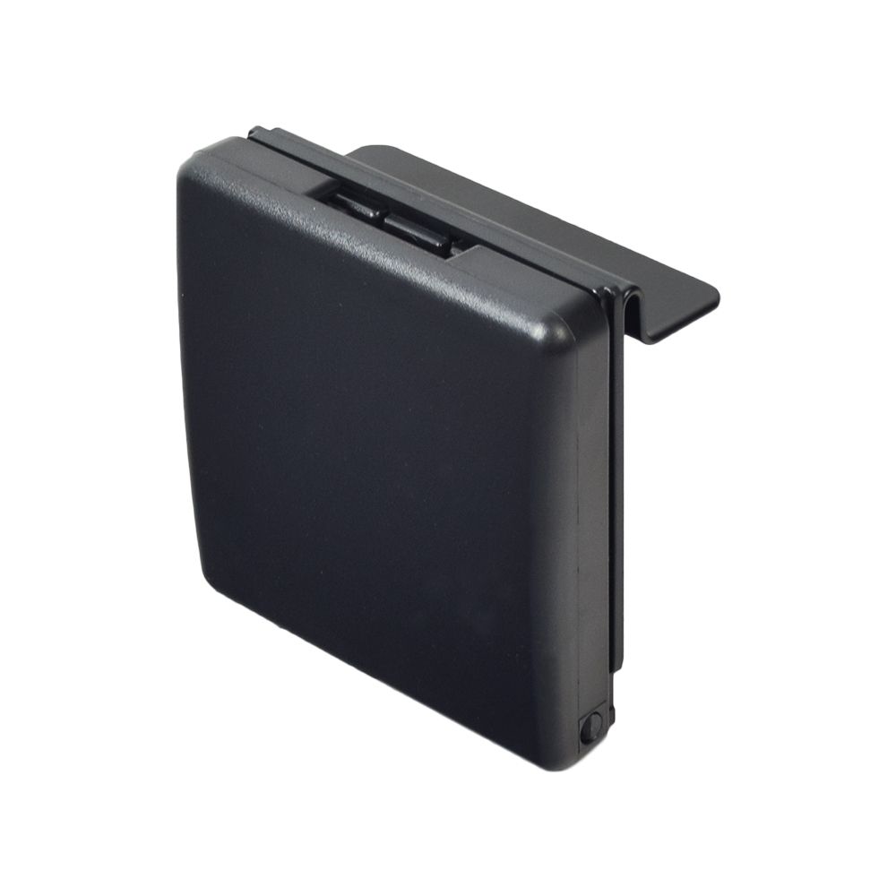 View of cup holder closed and sealed