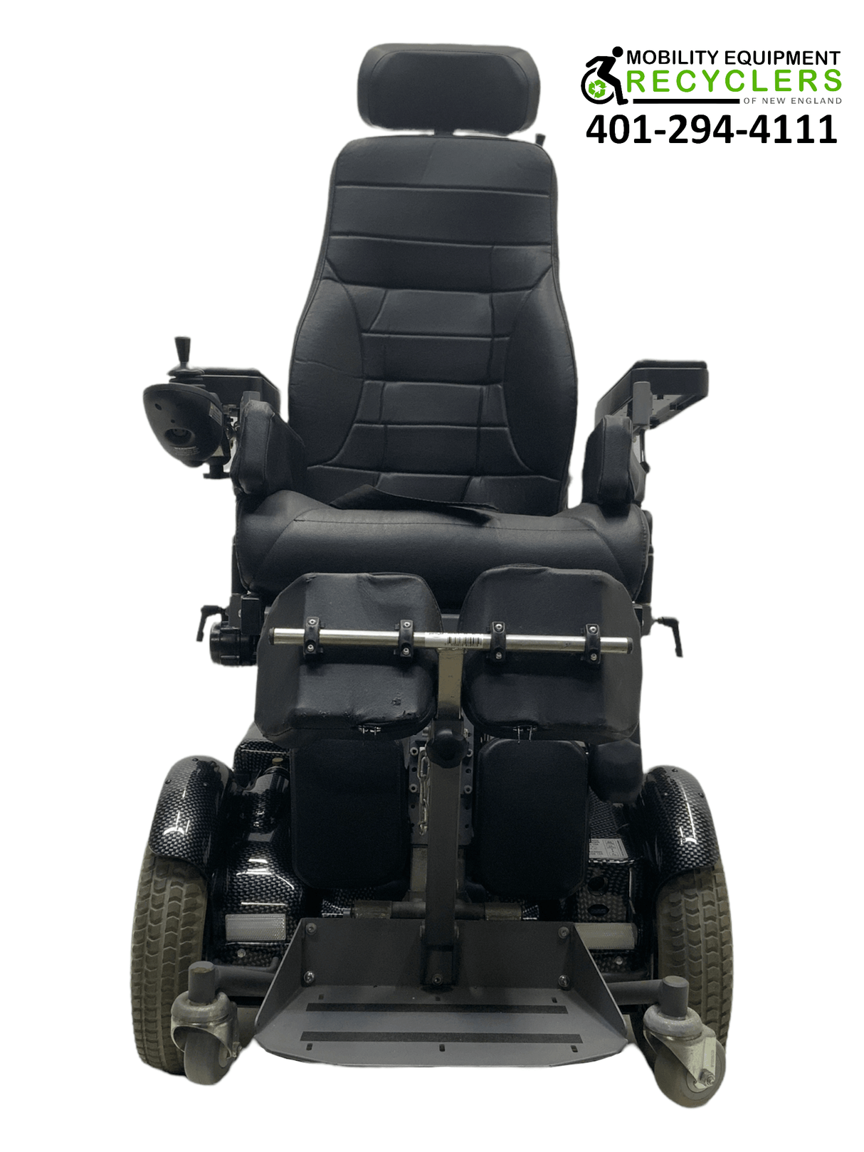 permobil black chairman 2k power wheelchair front