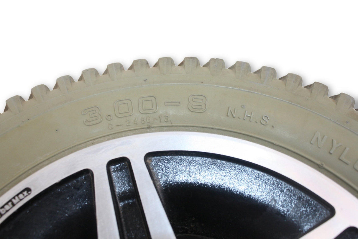 Replacement Solid/Flat-Free Pr1mo PowerTrax Wheels for Pride Mobility Power Chairs | 14 x 3 Inches (3.00 - 8) | WHLASMB1654 | Certified Pre-Owned-Mobility Equipment for Less