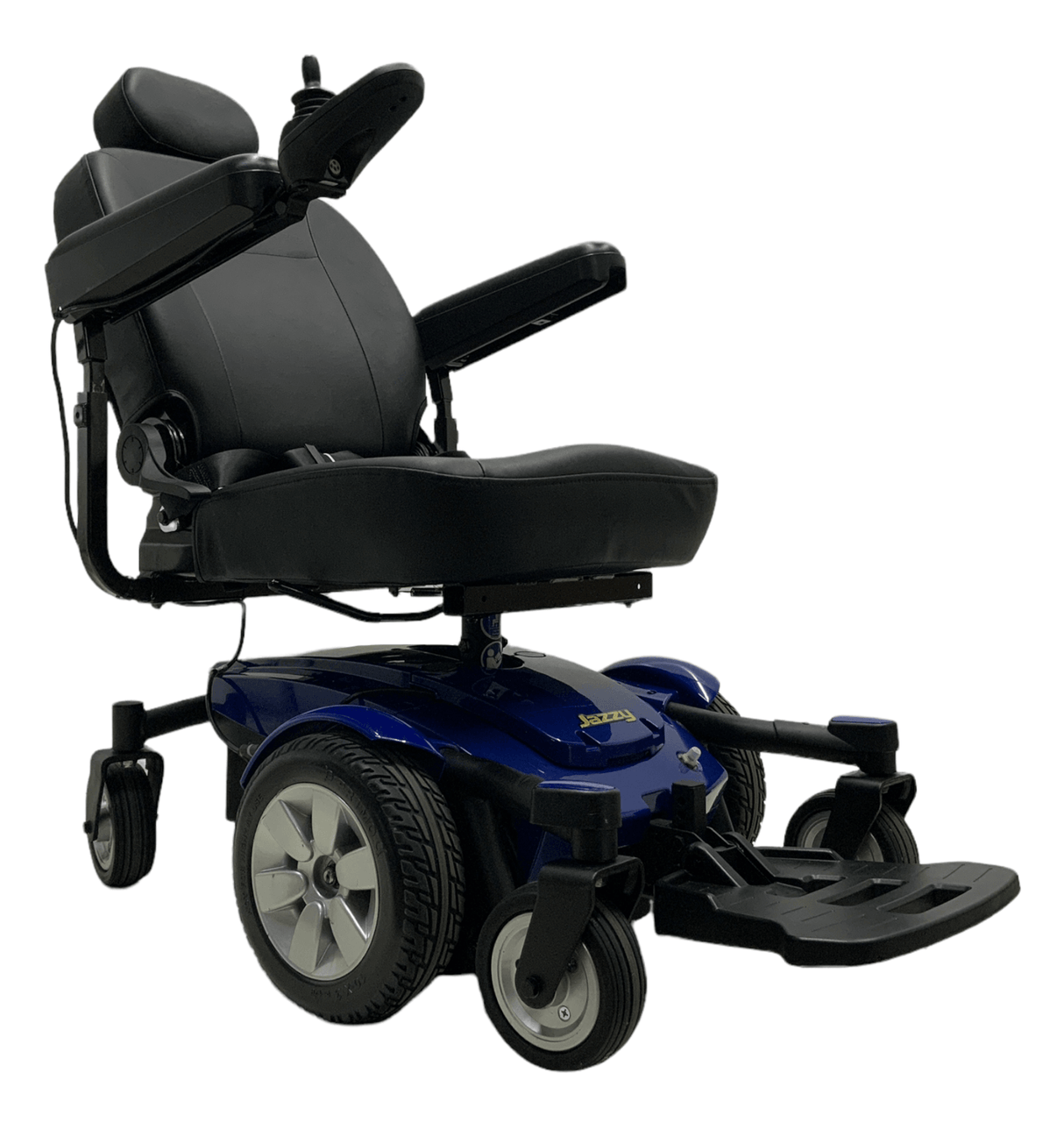 pride mobility jazzy select 6 blue power wheelchair manual seat recline