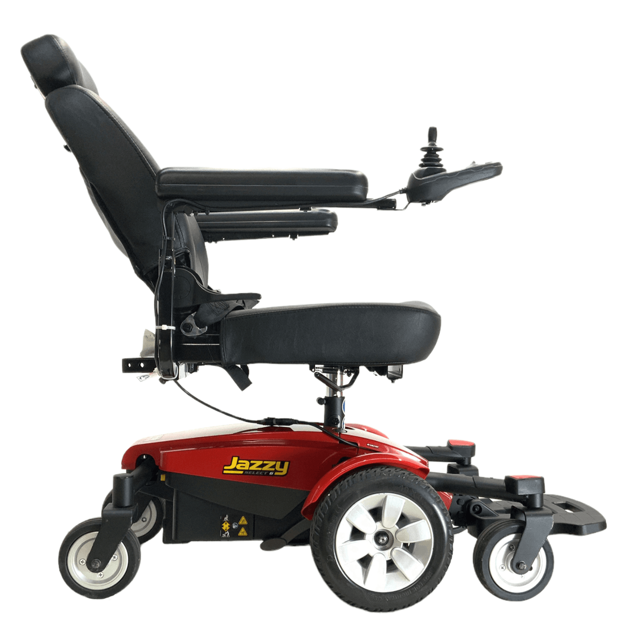 pride mobility jazzy select 6 red power wheelchair manual seat recline