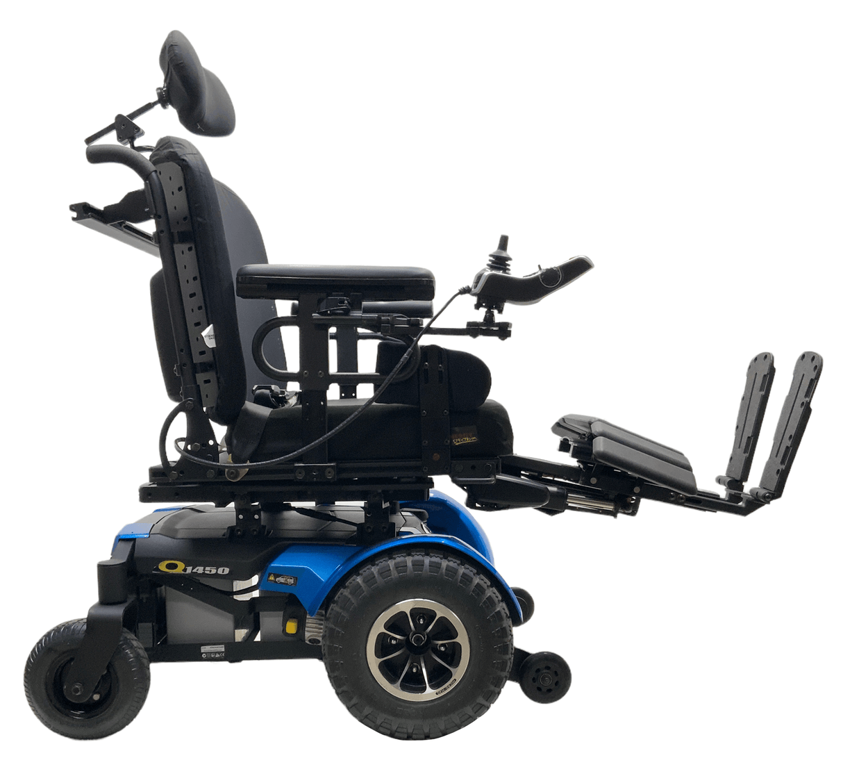 pride mobility quantum 1450 heavy duty blue power wheelchair power legs