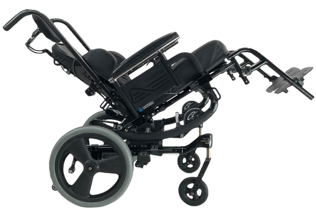 Quickie Iris Tilt-In-Space Manual Wheelchair | Intelligent Rotation in Space Technology | 16" x 21" Seat | 56% Savings!-Mobility Equipment for Less