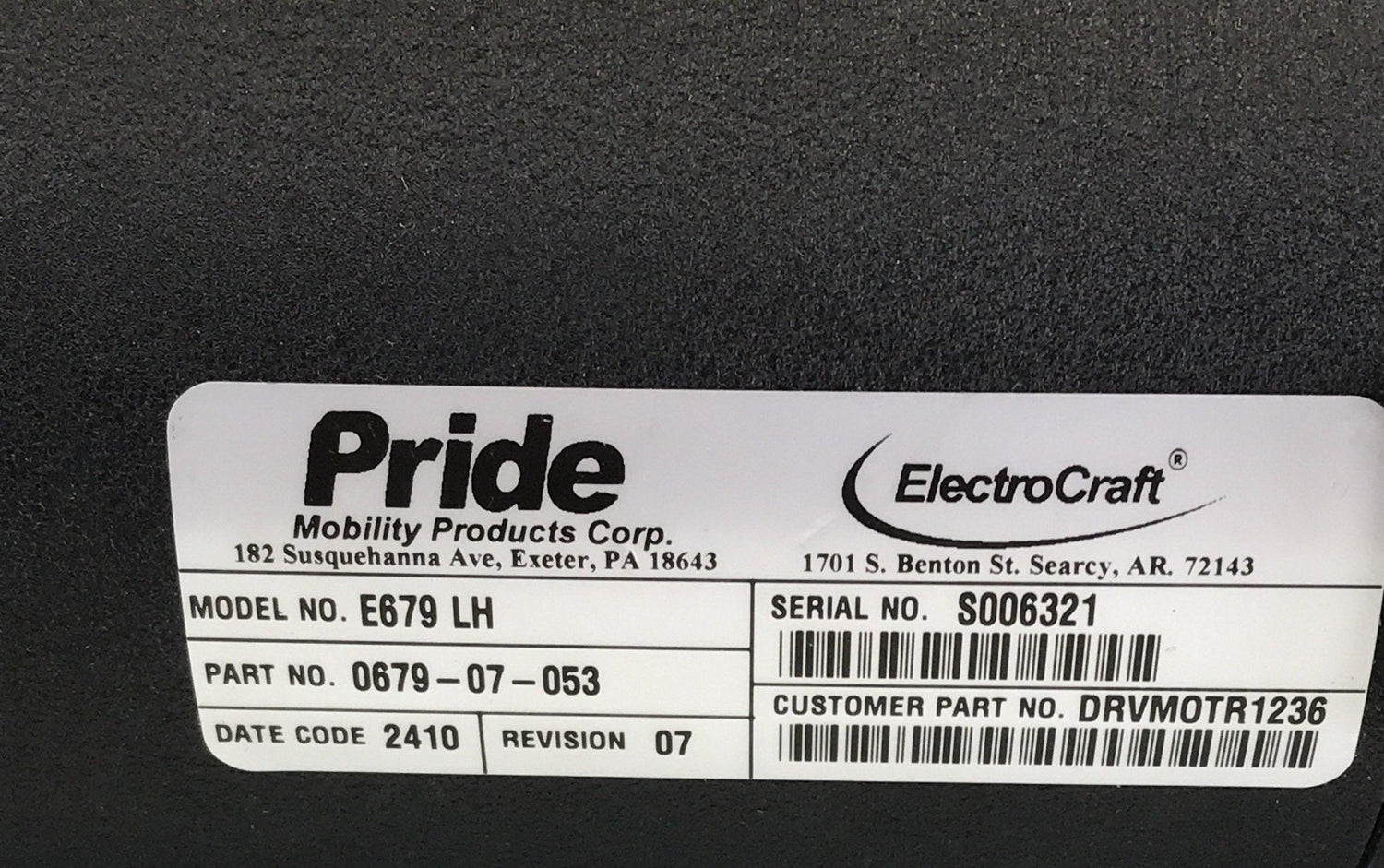 Electrocraft Motors For Pride Mobility Jazzy/Quantum 1121 Power Chairs | DRVMOTR1236 | DRVMOTR1237