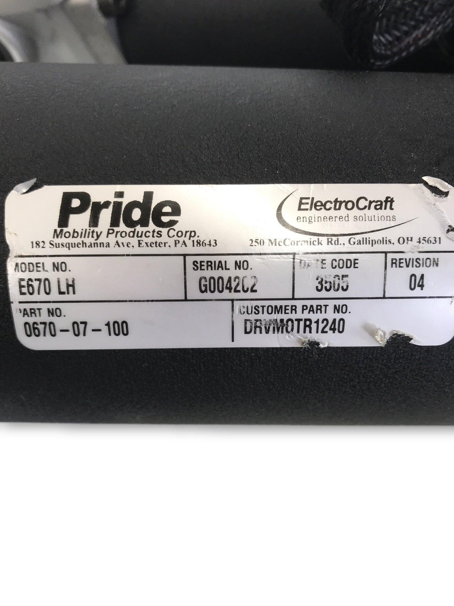 Replacement Left & Right Motors For Pride Mobility Quantum 600 Power Wheelchairs | DRVMOTR1240, DRVMOTR1241-Mobility Equipment for Less