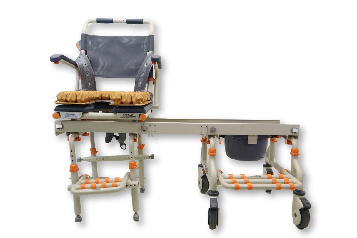 Shower Buddy SB2 TubBuddy Commode Seating System | Sliding Shower Chair Transfer Bench | Air-Filled Star Cushion-Mobility Equipment for Less
