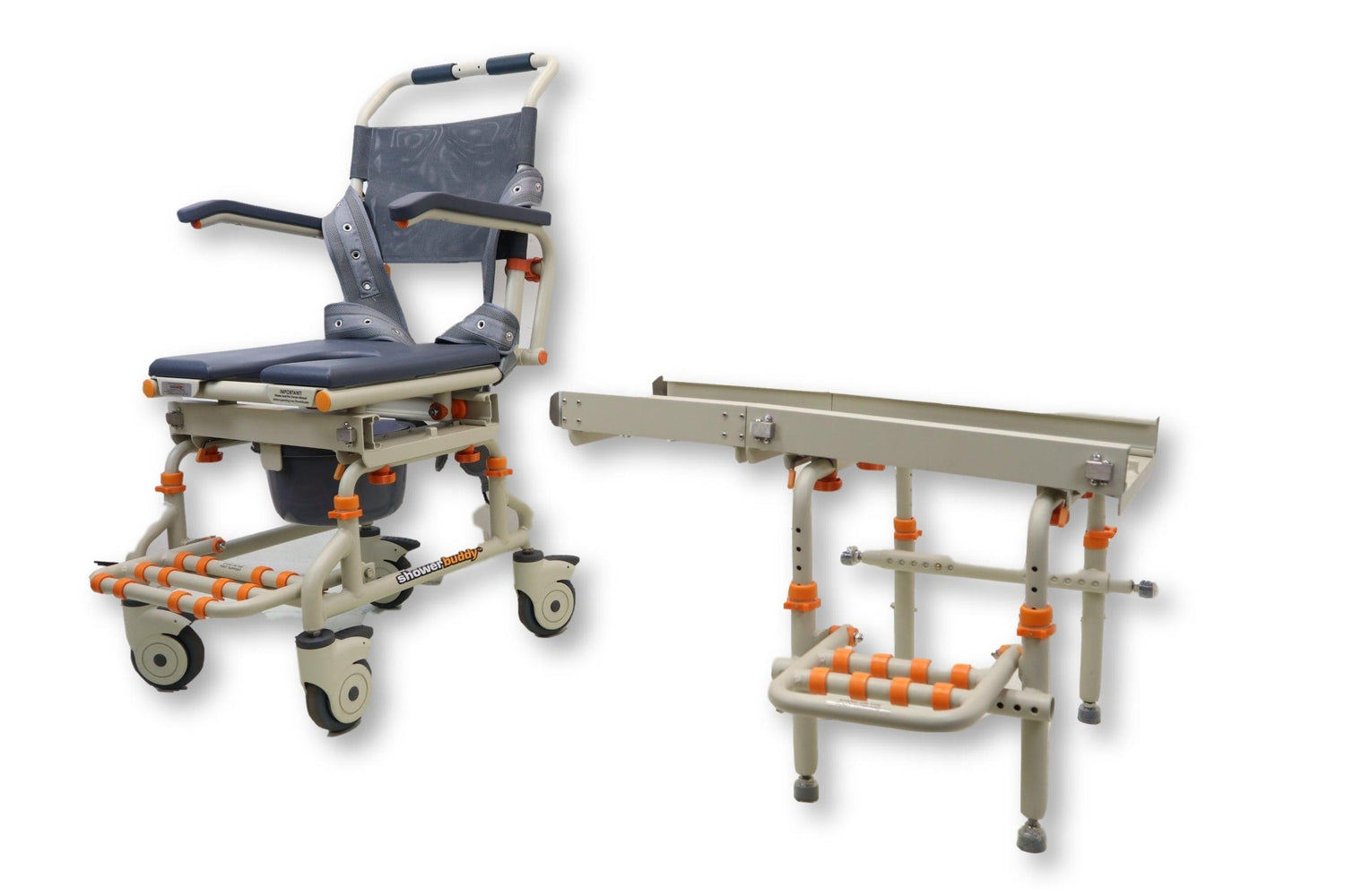 Shower Buddy SB2 TubBuddy Commode Seating System | Sliding Shower Chair Transfer Bench | Air-Filled Star Cushion-Mobility Equipment for Less